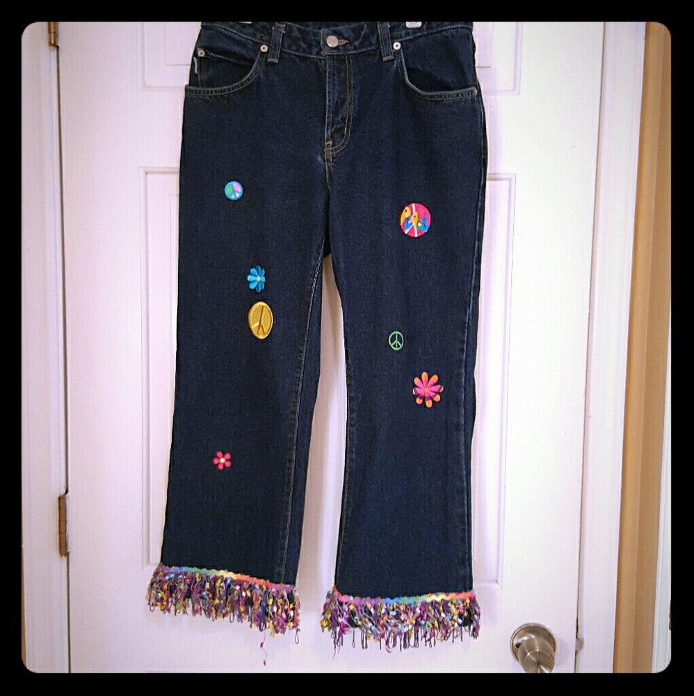 Edwin Mom Jeans altered Peace & Flowers size 30